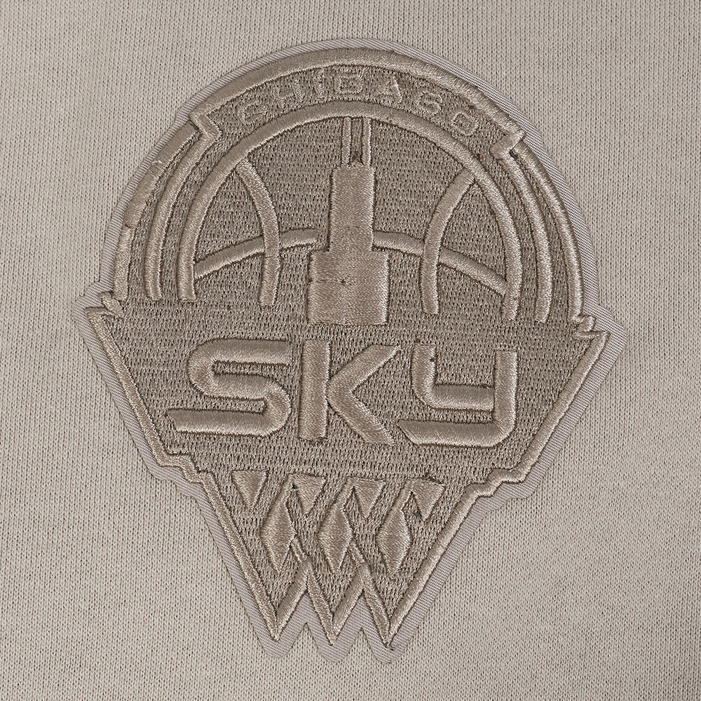 WNBA CHICAGO SKY NEUTRAL MEN'S DROP SHOULDER FLEECE PULLOVER HOODIE (TAUPE) - Image 9