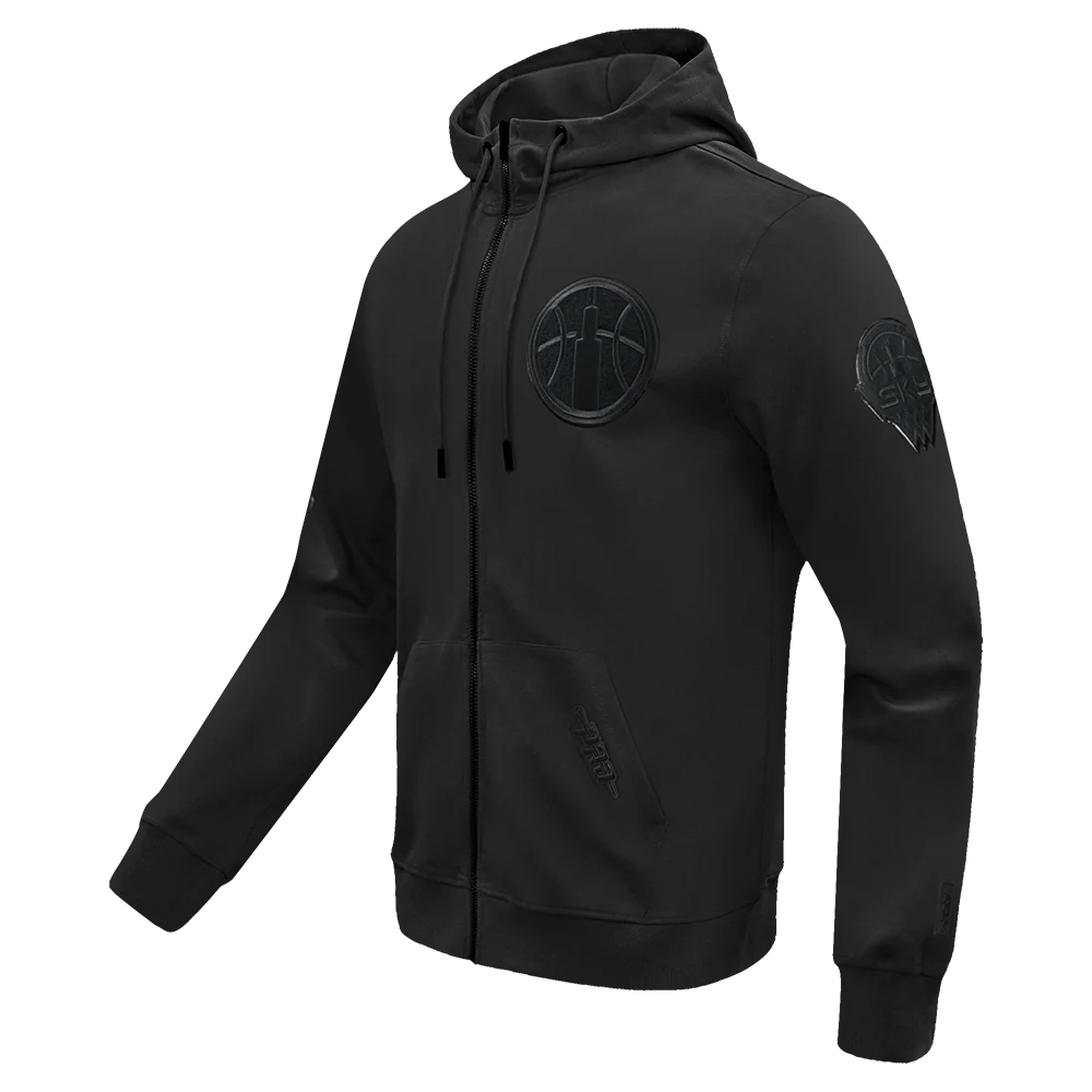 WNBA CHICAGO SKY TRIPLE BLACK MEN'S DK FZ PO HOODIE (BLACK) - Image 2