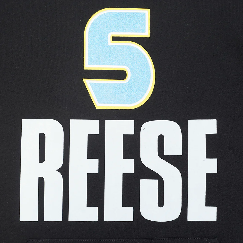 WNBA CHICAGO SKY ANGEL REESE #5 CLASSIC PLAYER NAME AND NUMBER MEN'S FLEECE PULLOVER HOODIE (BLACK) - Image 7