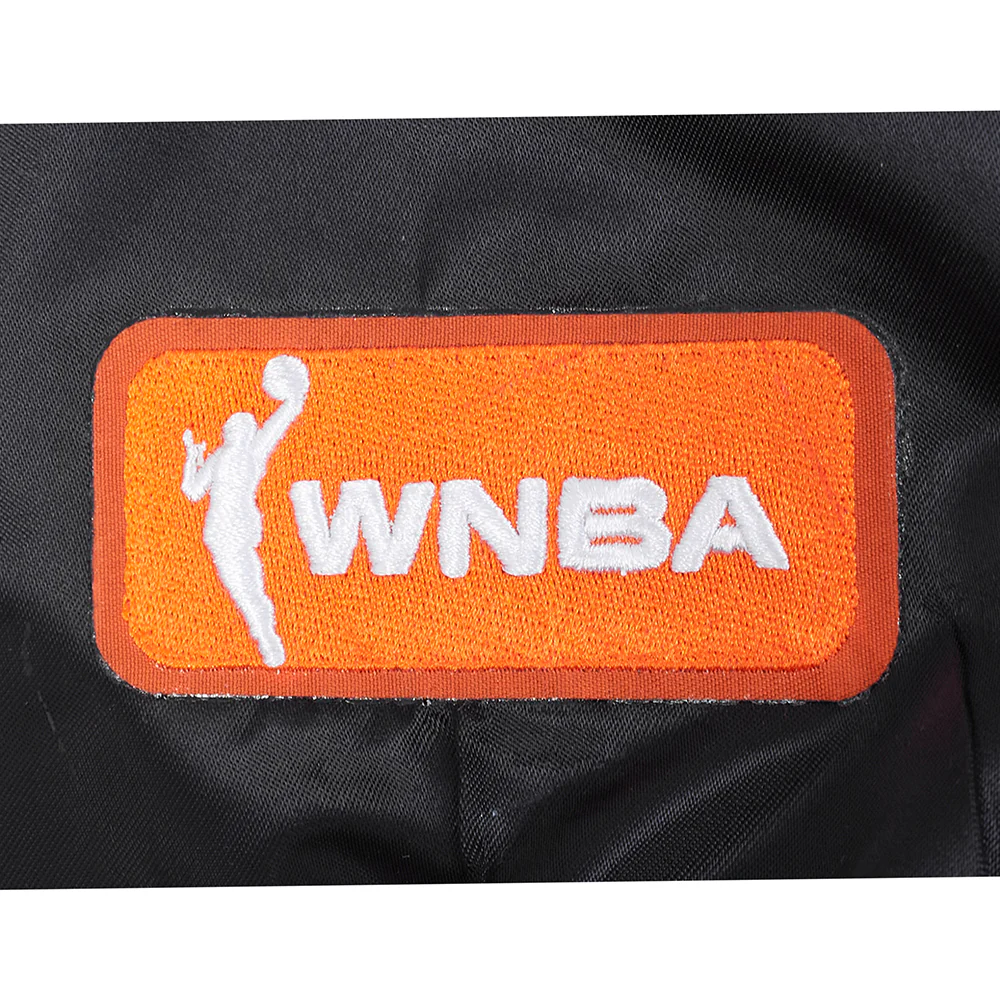 WNBA CHICAGO SKY CLASSIC CHENILLE MEN'S SATIN JACKET (BLACK) - Image 7