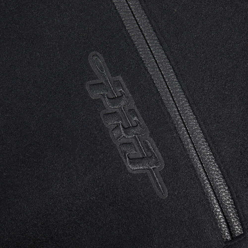 WNBA CHICAGO SKY TRIPLE BLACK MEN'S WOOL VARSITY JACKET (JET BLACK) - Image 10