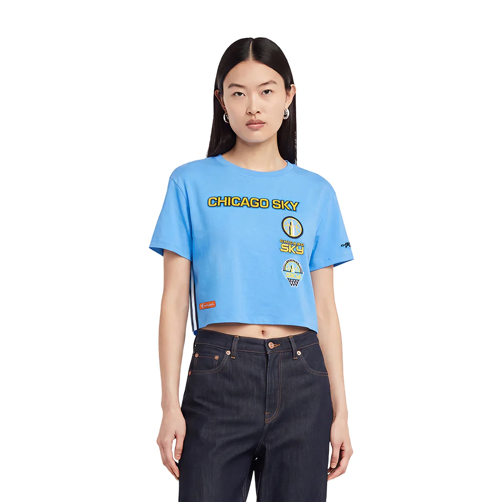 WNBA CHICAGO SKY RETRO CLASSICS WOMEN'S SINGLE JERSEY BOXY TEE (UNIVERSITY BLUE)