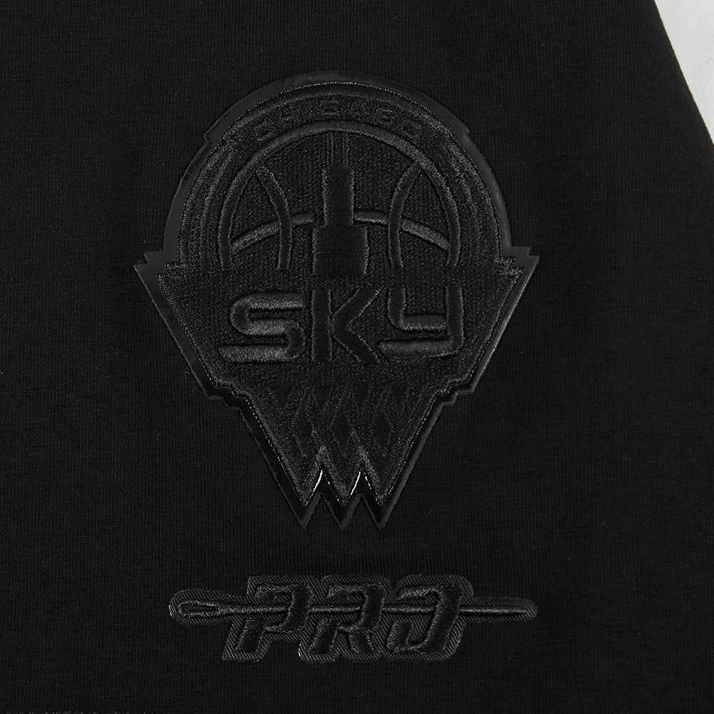 WNBA CHICAGO SKY TRIPLE BLACK WOMEN'S SINGLE JERSEY BOXY TEE (BLACK) - Image 8