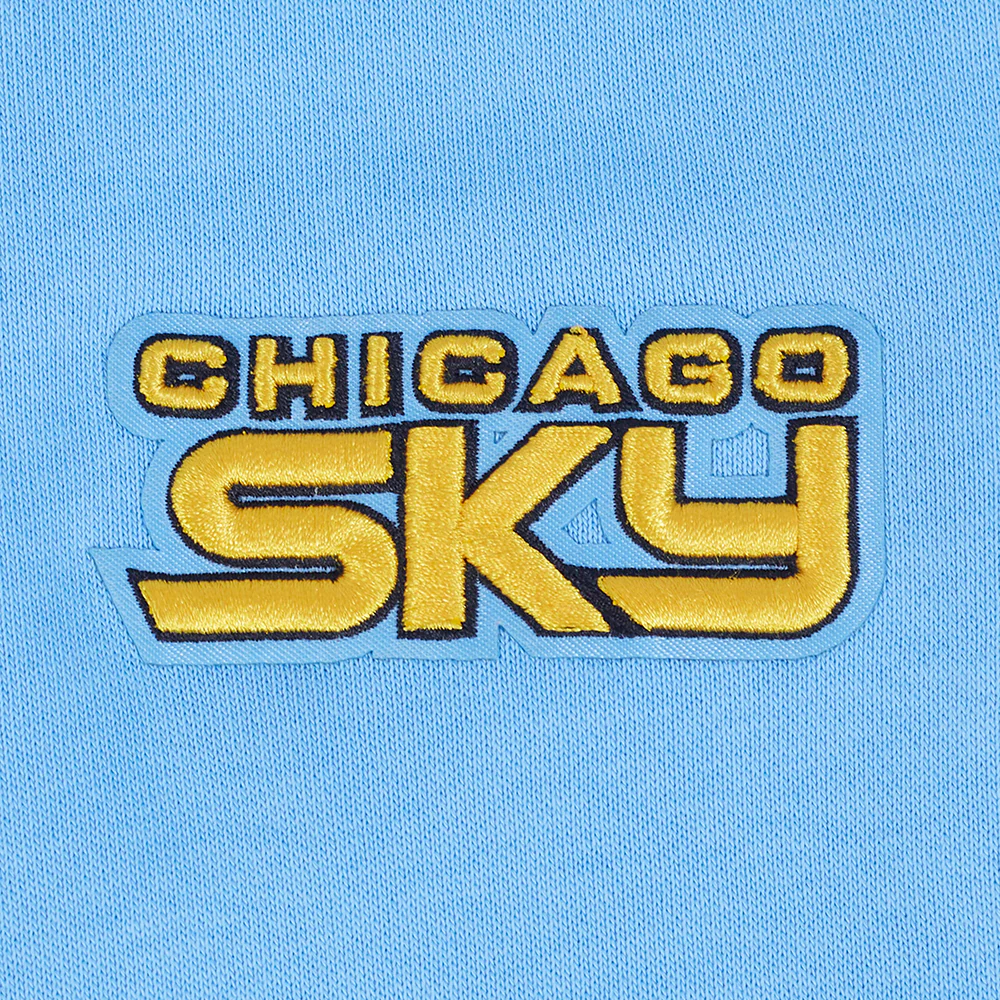 WNBA CHICAGO SKY RETRO CLASSICS WOMEN'S RIB FLEECE CROPPED PULLOVER HOODIE (UNIVERSITY BLUE) - Image 7