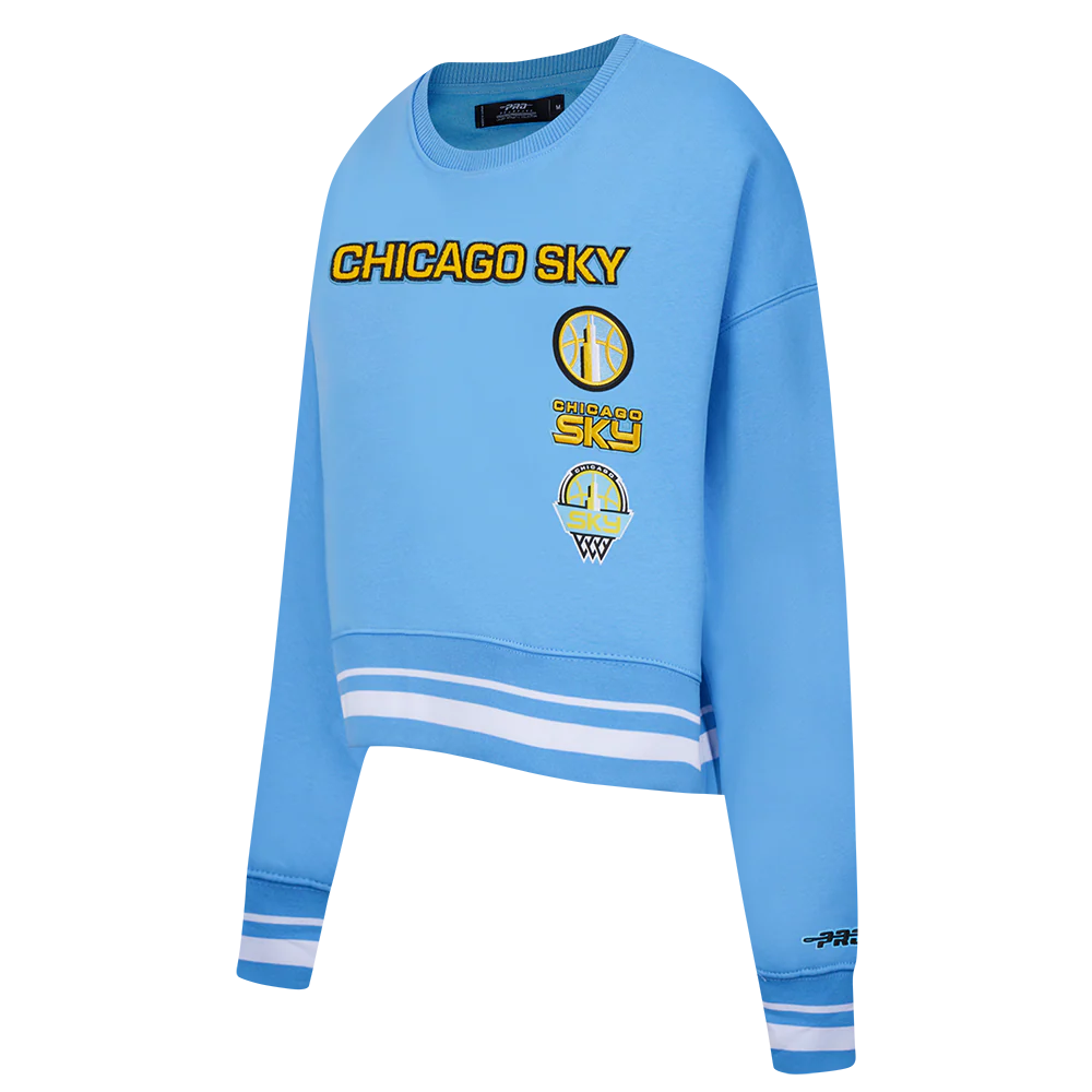 WNBA CHICAGO SKY RETRO CLASSICS WOMEN'S RIB FLEECE CREWNECK (UNIVERSITY BLUE) - Image 2