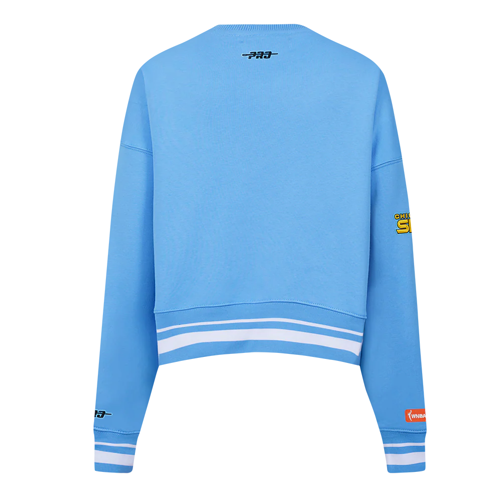 WNBA CHICAGO SKY RETRO CLASSICS WOMEN'S RIB FLEECE CREWNECK (UNIVERSITY BLUE) - Image 3