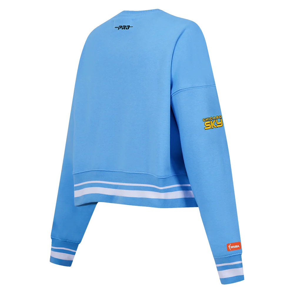 WNBA CHICAGO SKY RETRO CLASSICS WOMEN'S RIB FLEECE CREWNECK (UNIVERSITY BLUE) - Image 4
