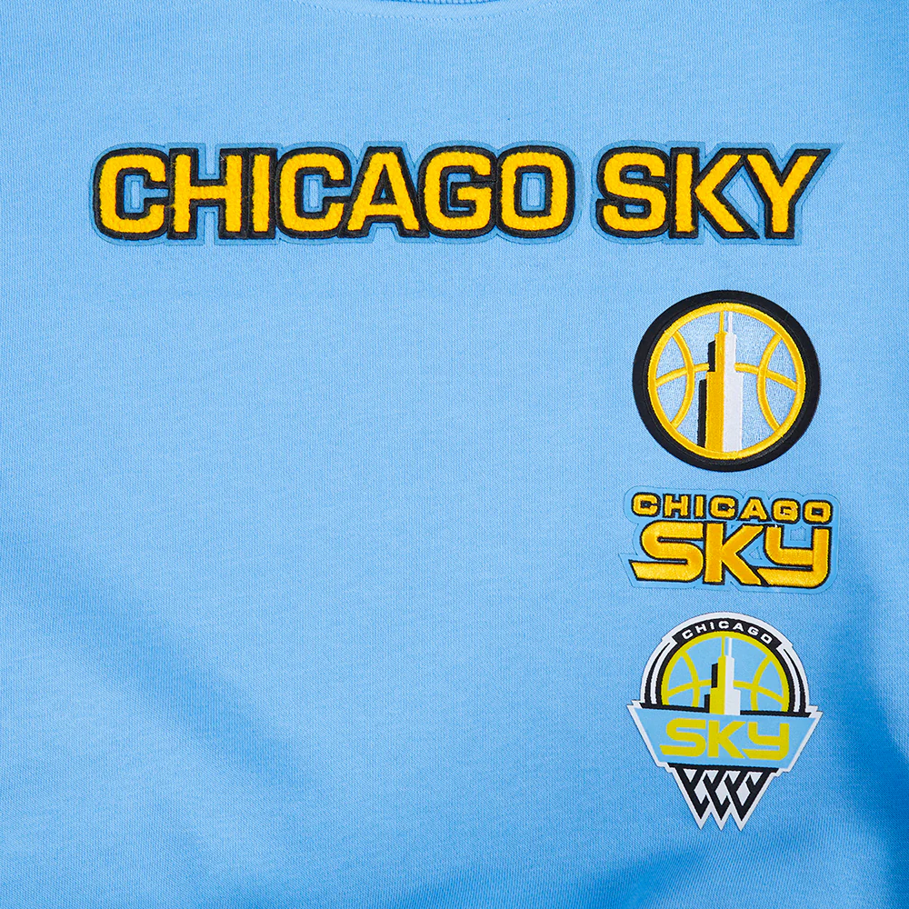 WNBA CHICAGO SKY RETRO CLASSICS WOMEN'S RIB FLEECE CREWNECK (UNIVERSITY BLUE) - Image 5