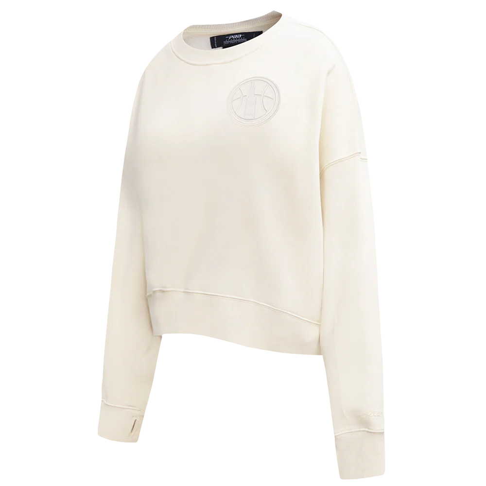 WNBA  CHICAGO SKY NEUTRAL WOMEN'S FLEECE CREWNECK (EGGSHELL) - Image 4