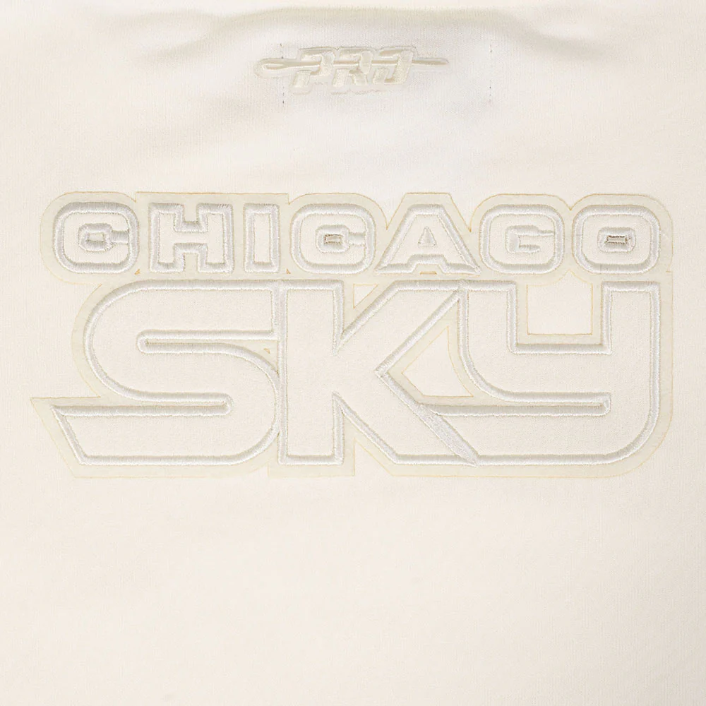 WNBA  CHICAGO SKY NEUTRAL WOMEN'S FLEECE CREWNECK (EGGSHELL) - Image 9