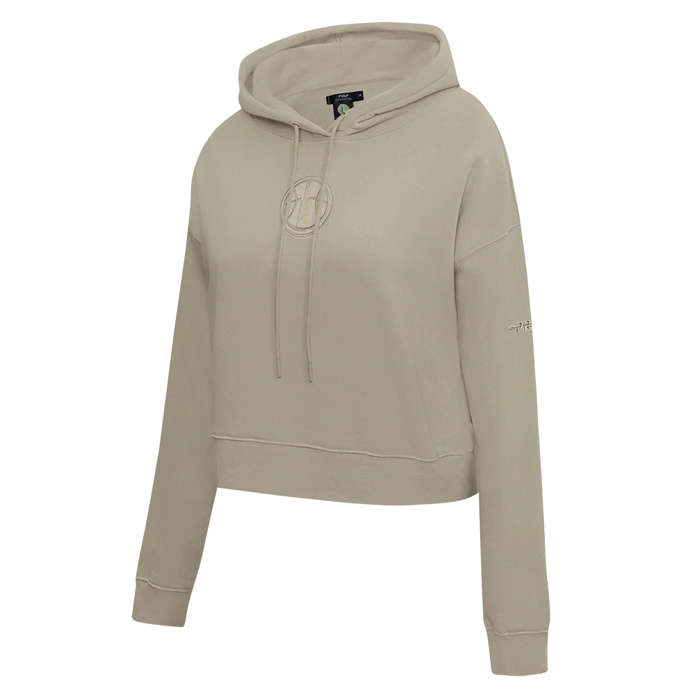 WNBA CHICAGO SKY NEUTRAL WOMEN'S FLEECE CROPPED PULLOVER HOODIE (TAUPE) - Image 2
