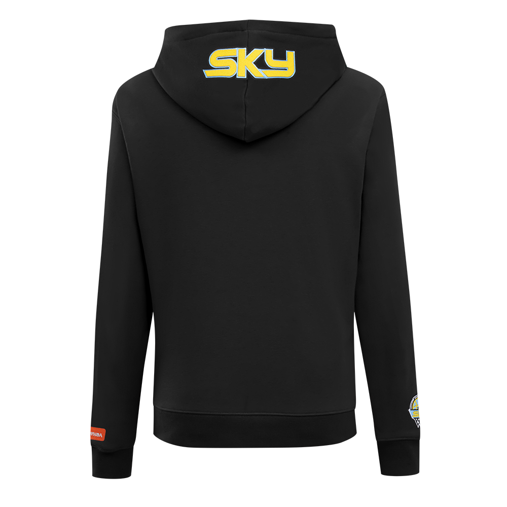 WNBA CHICAGO SKY CLASSIC ESSENTIALS WOMEN'S FLEECE PULLOVER HOODIE (BLACK) - Image 3