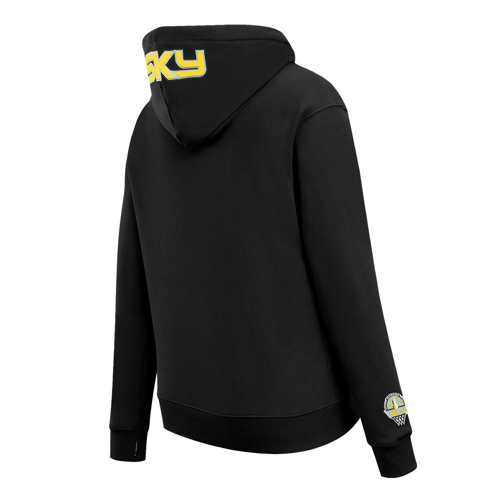 WNBA CHICAGO SKY CLASSIC ESSENTIALS WOMEN'S FLEECE PULLOVER HOODIE (BLACK) - Image 4