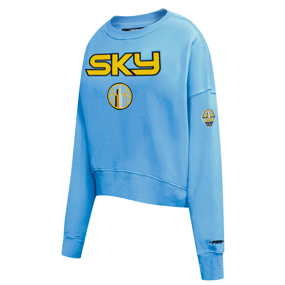 WNBA CHICAGO SKY CLASSIC ESSENTIALS WOMEN'S FLEECE CREWNECK (UNIVERSITY BLUE) - Image 2