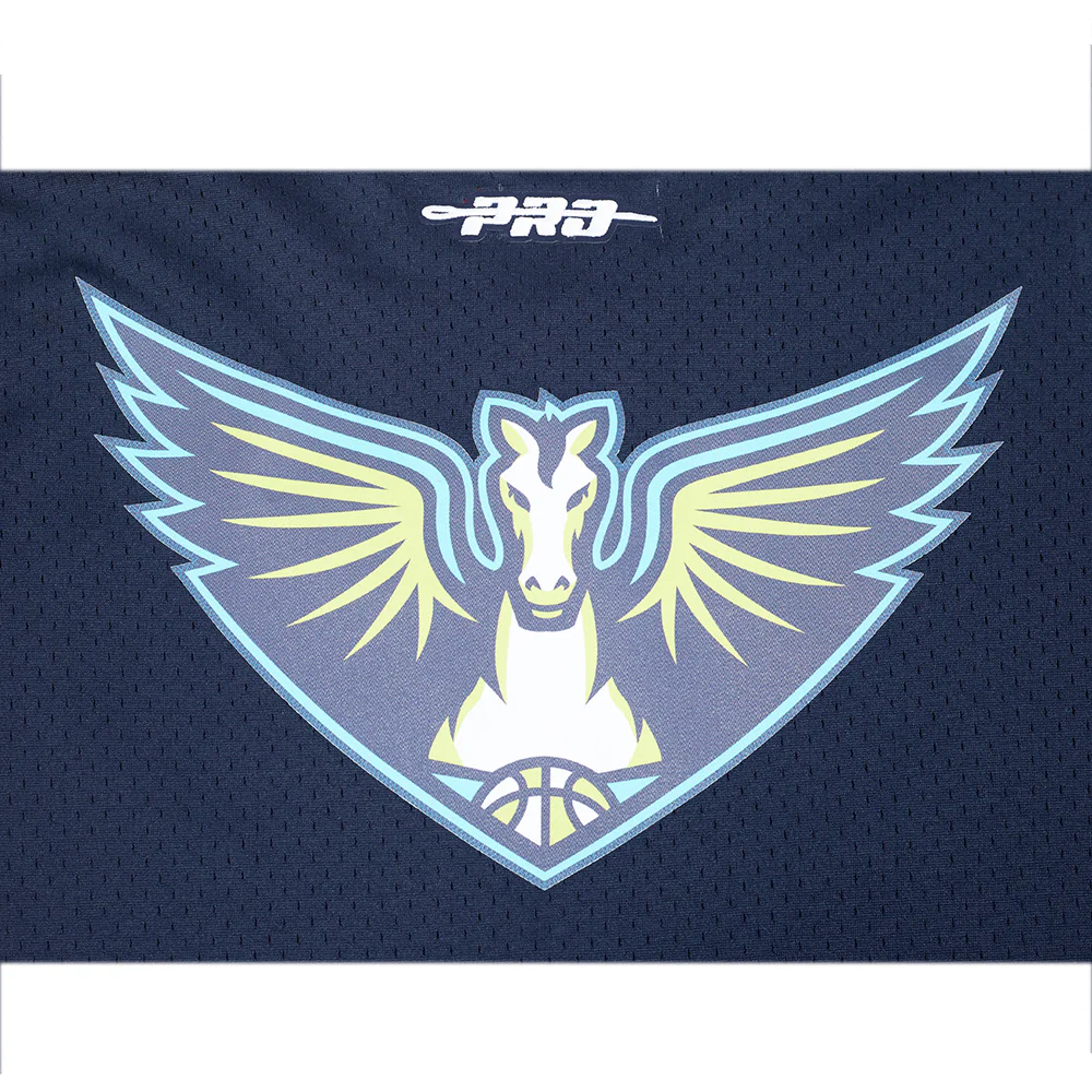 WNBA DALLAS WINGS MESH MEN'S BUTTON DOWN SHIRT (MIDNIGHT NAVY) - Image 9