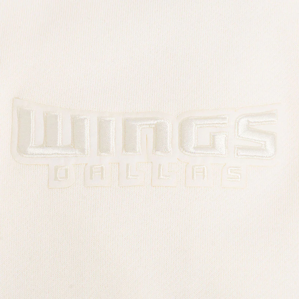 WNBA DALLAS WINGS NEUTRAL MEN'S DROP SHOULDER FLC PO HOODIE (EGGSHELL) - Image 8