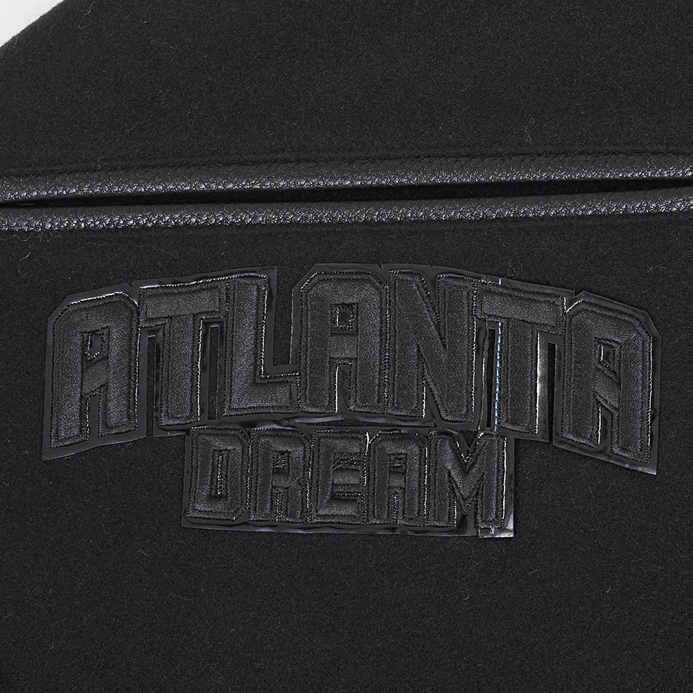 WNBA DALLAS WINGS TRIPLE BLACK MEN'S WOOL VARSITY JACKET (JET BLACK) - Image 7