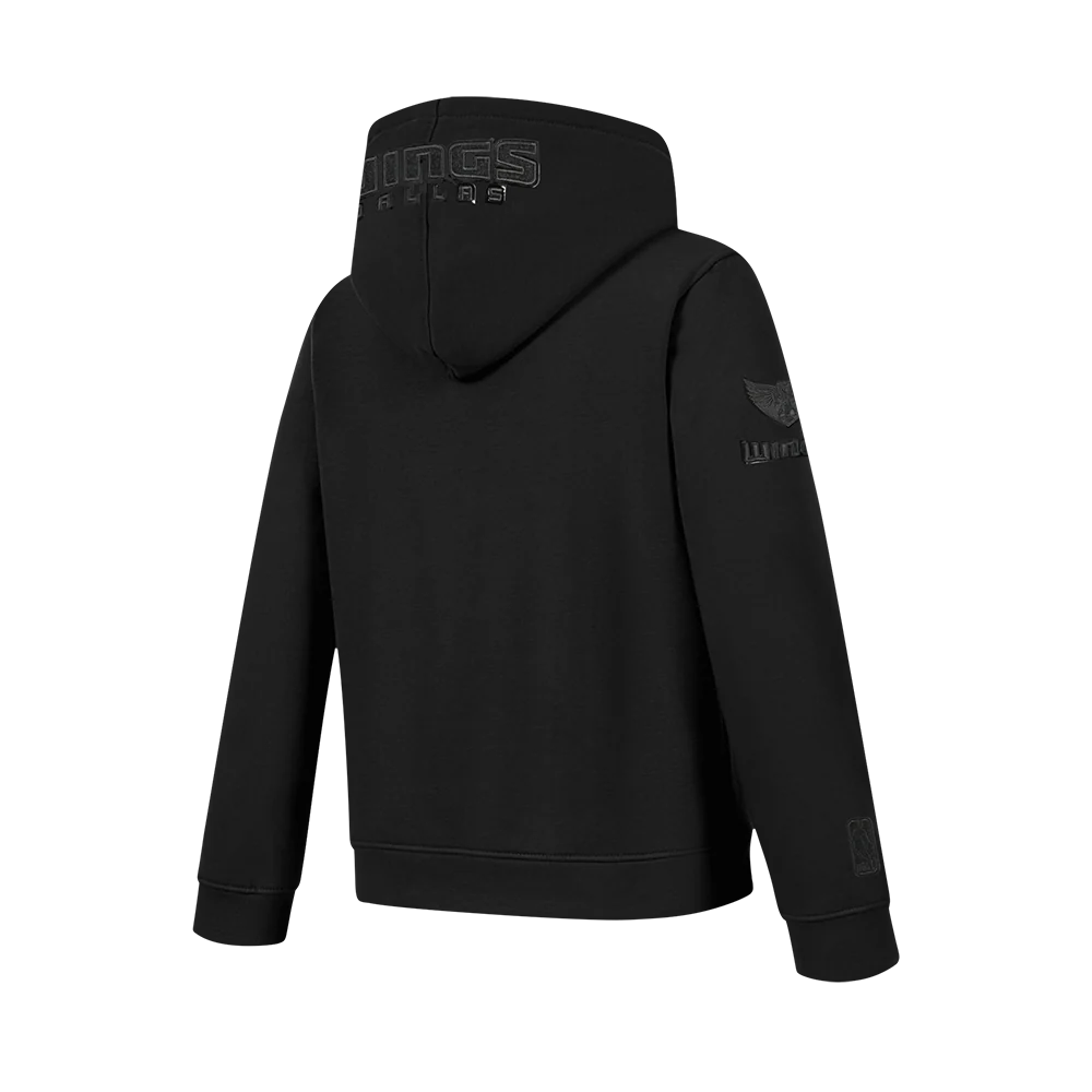 WNBA DALLAS WINGS TRIPLE BLACK BIG BOYS FLC FZ HOODIE (BLACK) - Image 4