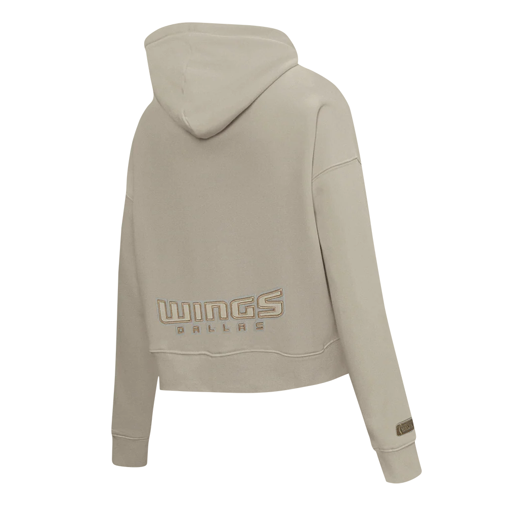 WNBA DALLAS WINGS NEUTRAL WOMEN'S CROPPED FLC PO HOODIE (TAUPE) - Image 4