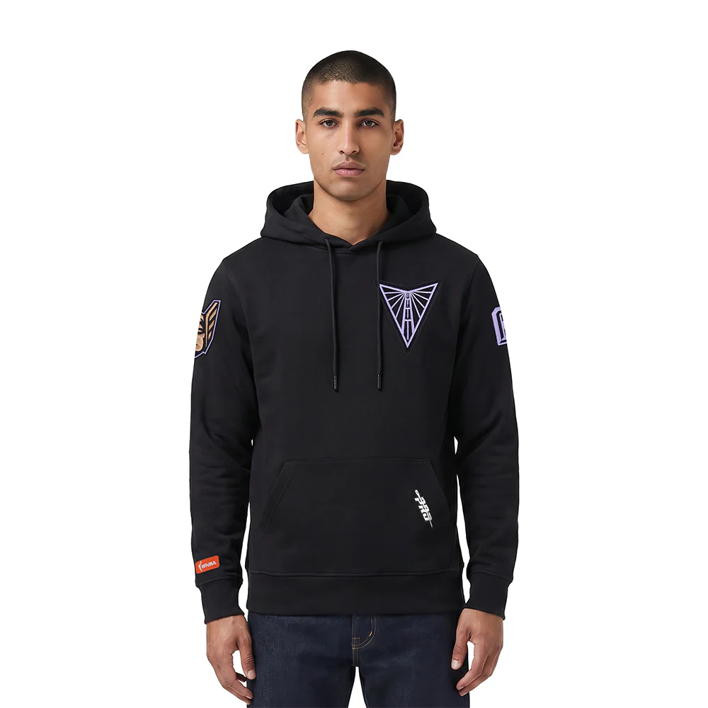 WNBA GOLDEN STATE VALKYRIES CLASSIC CHENILLE MEN'S DK PO HOODIE (BLACK)