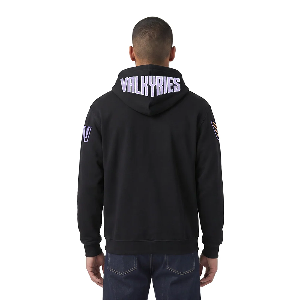 WNBA GOLDEN STATE VALKYRIES CLASSIC CHENILLE MEN'S DK PO HOODIE (BLACK) - Image 2