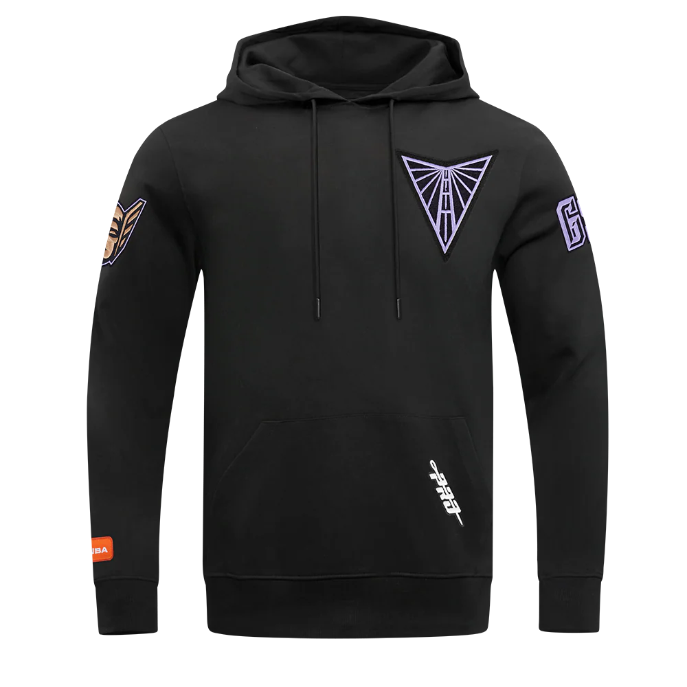 WNBA GOLDEN STATE VALKYRIES CLASSIC CHENILLE MEN'S DK PO HOODIE (BLACK) - Image 3