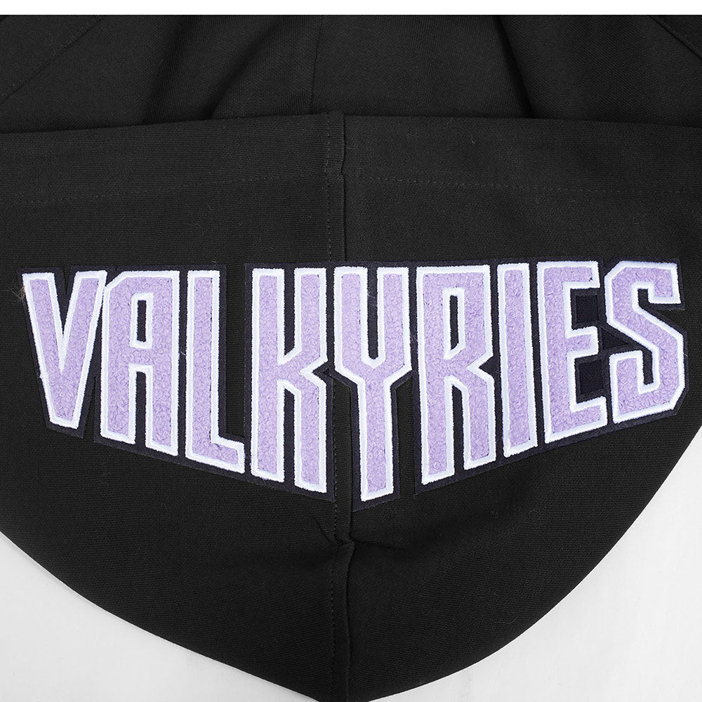 WNBA GOLDEN STATE VALKYRIES CLASSIC CHENILLE MEN'S DK PO HOODIE (BLACK) - Image 7