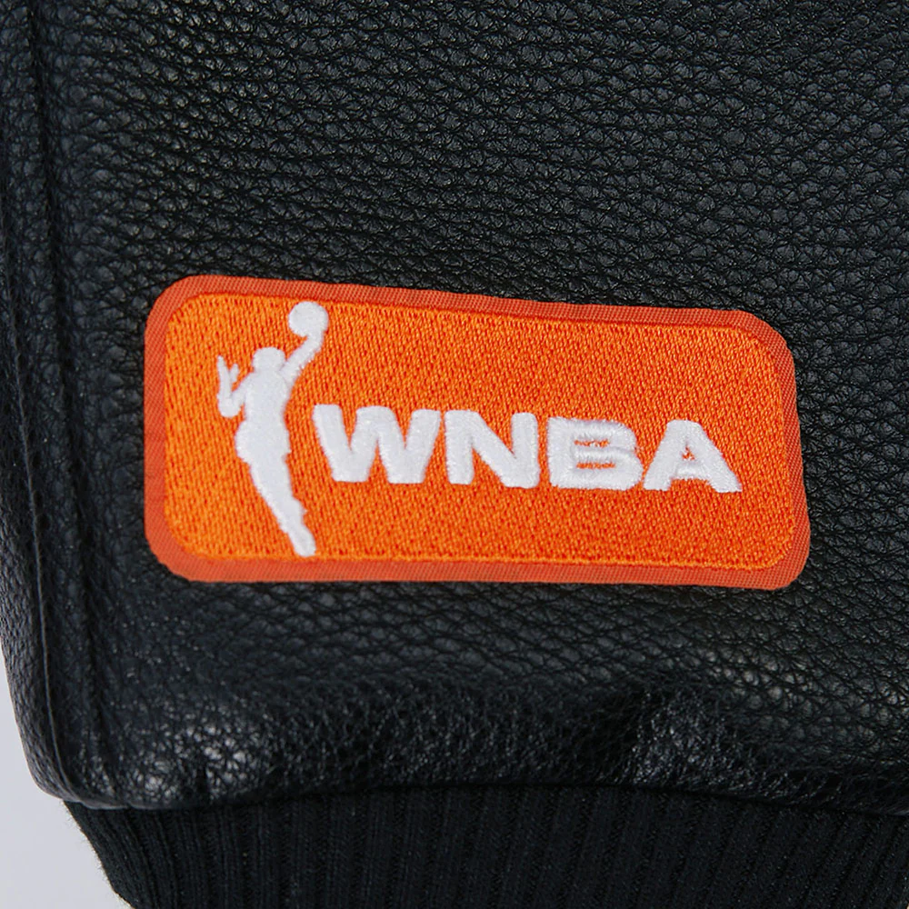 WNBA GOLDEN STATE VALKYRIES MODERN ORIGINALS MEN'S RIB WOOL VARSITY JACKET (EGGSHELL/ BLACK) - Image 5