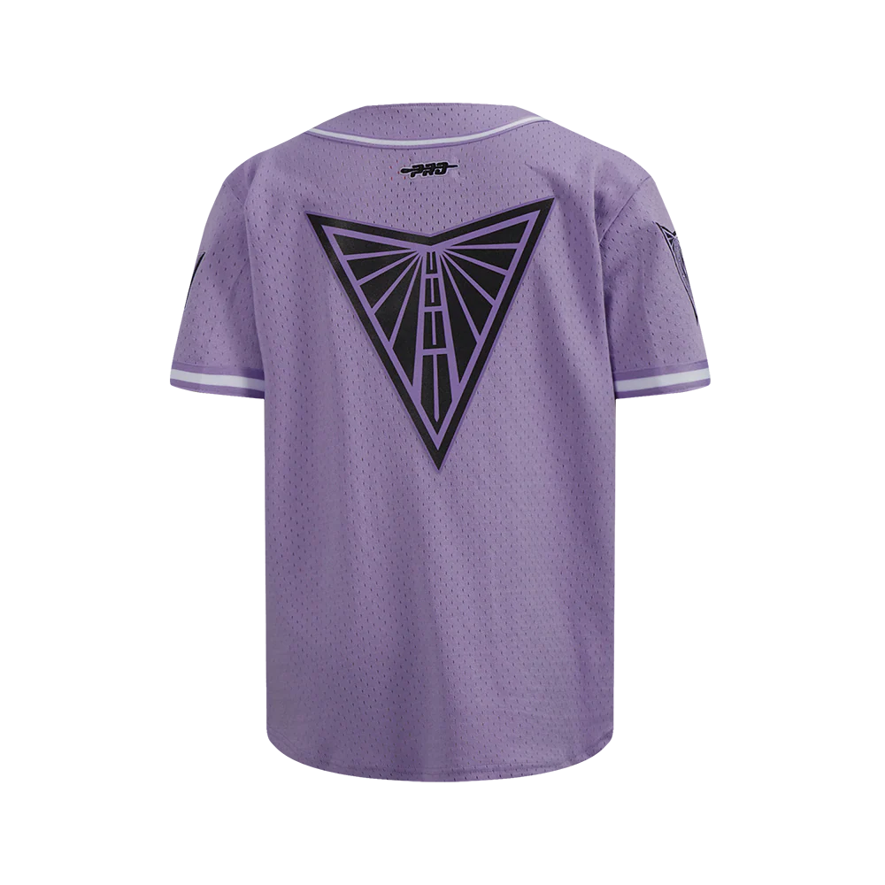 WNBA GOLDEN STATE VALKYRIES CLASSICL BIG BOY'S MESH BUTTON DOWN SHIRT (LILAC) - Image 3