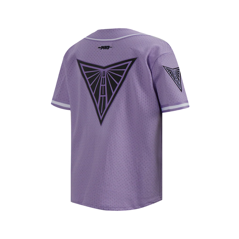 WNBA GOLDEN STATE VALKYRIES CLASSICL BIG BOY'S MESH BUTTON DOWN SHIRT (LILAC) - Image 4