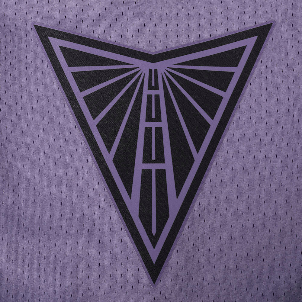 WNBA GOLDEN STATE VALKYRIES CLASSICL BIG BOY'S MESH BUTTON DOWN SHIRT (LILAC) - Image 8