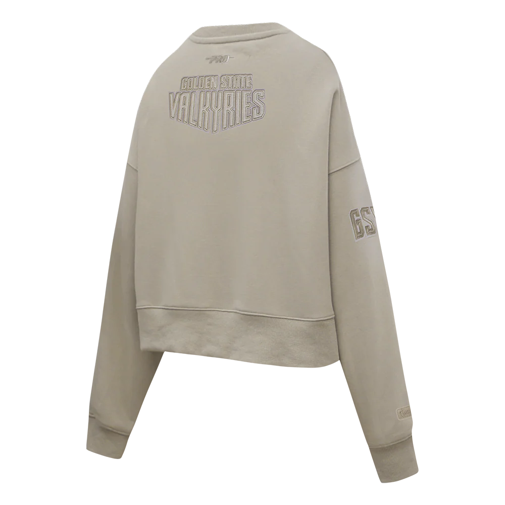WNBA GOLDEN STATE VALKYRIES NEUTRAL WOMEN'S FLC CREWNECK (TAUPE) - Image 4