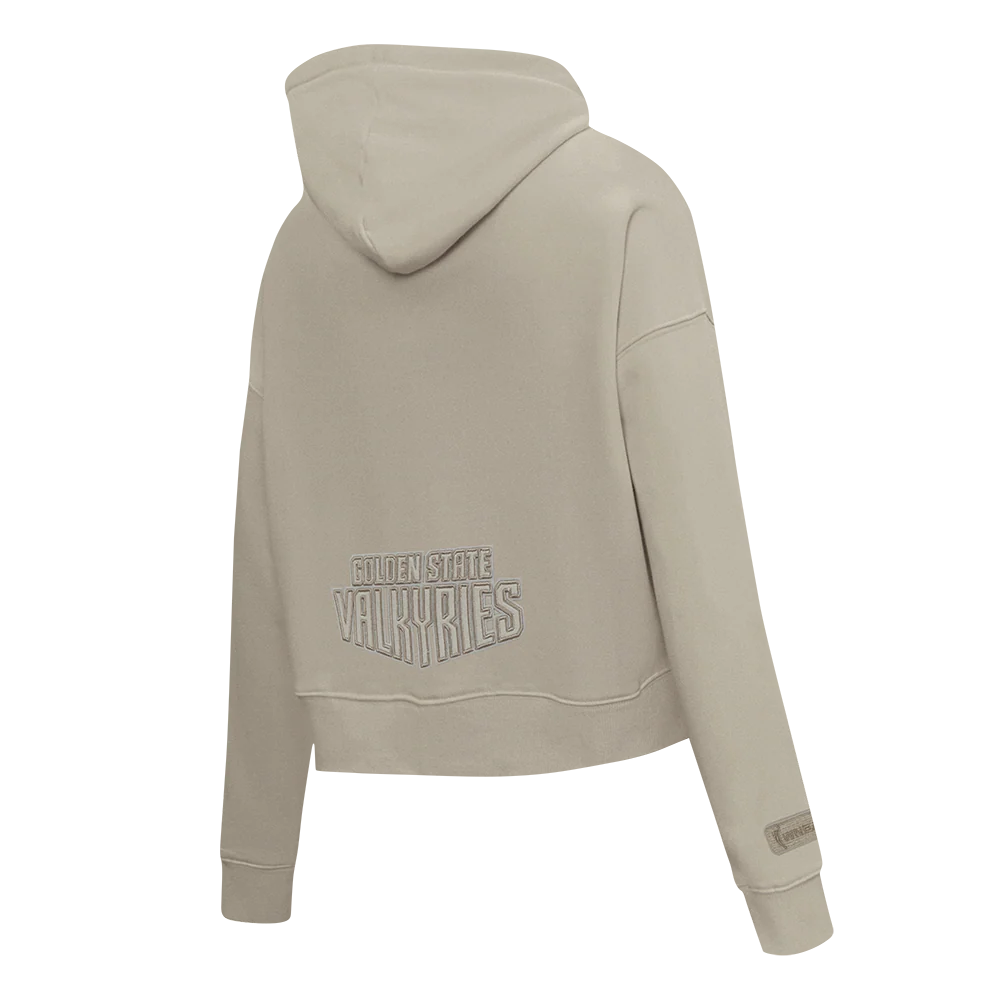WNBA GOLDEN STATE VALKYRIES NEUTRAL WOMEN'S FLC CROPPED PO HOODIE (TAUPE) - Image 4