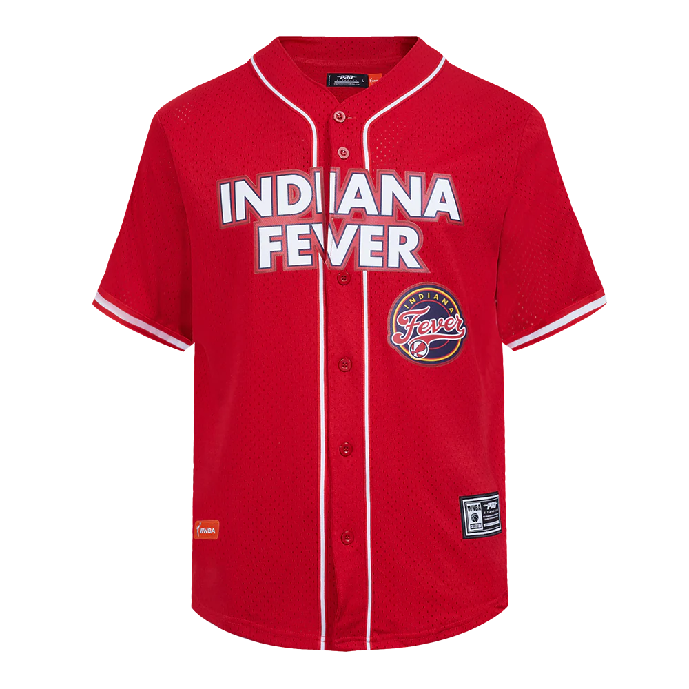 WNBA  INDIANA FEVER MESH MEN'S BUTTON DOWN SHIRT (RED)