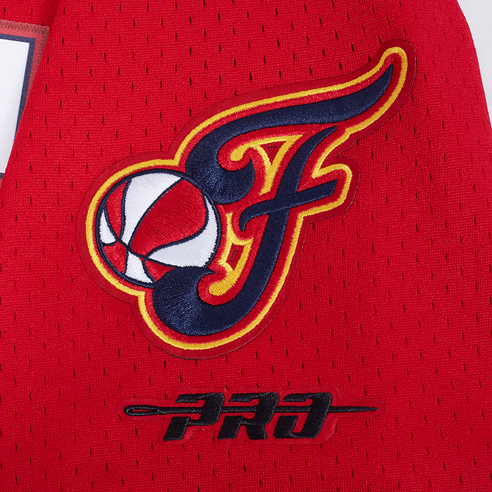 WNBA  INDIANA FEVER MESH MEN'S BUTTON DOWN SHIRT (RED) - Image 7