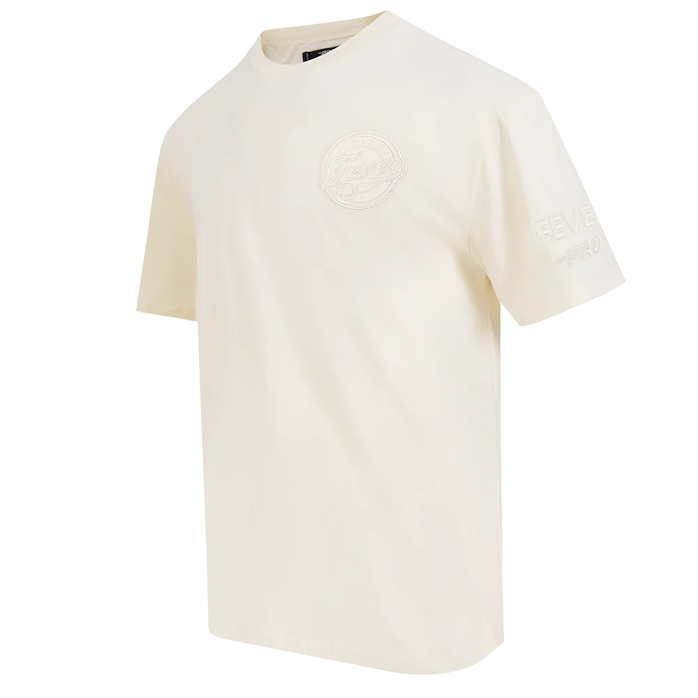 WNBA INDIANA FEVER NEUTRAL MEN'S COTTON JERSEY DROP SHOULDER TEE (EGGSHELL) - Image 4
