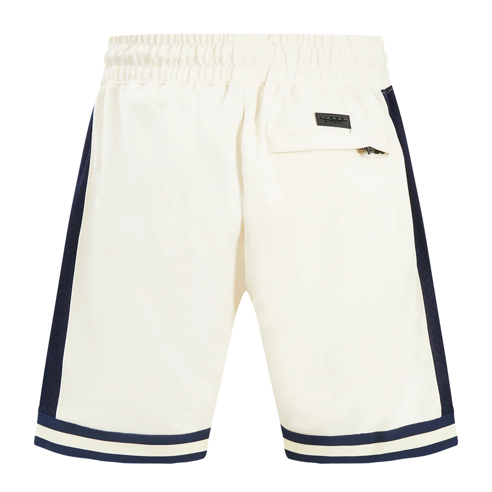 WNBA INDIANA FEVER RETRO CLASSICS MEN'S DOUBLE KNIT 2.0 SHORT (EGGSHELL/ MIDNIGHT NAVY) - Image 4