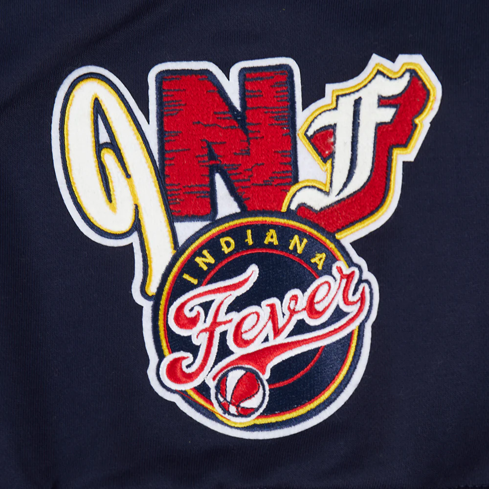 WNBA INDIANA FEVER CITY RANSOM MEN'S RIB FLEECE PULLOVER HOODIE (MIDNIGHT NAVY/RED/MIDNIGHT NAVY) - Image 5