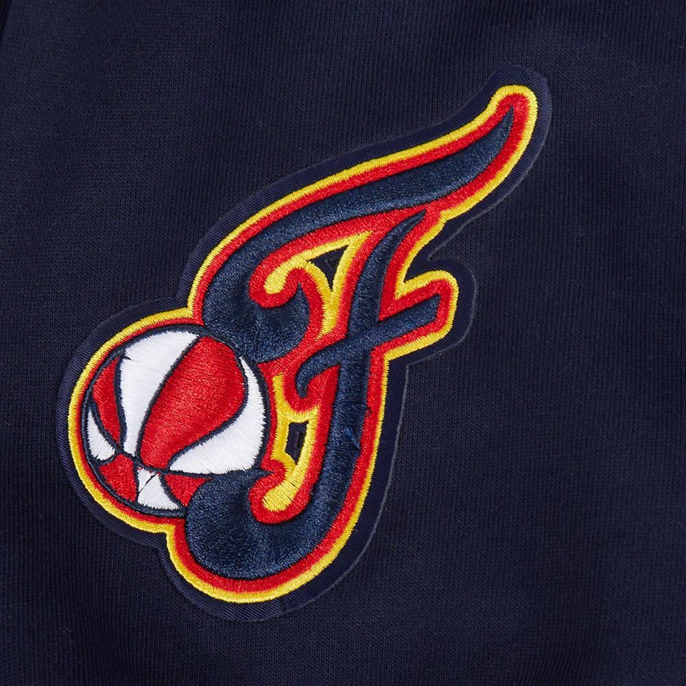 WNBA INDIANA FEVER CITY RANSOM MEN'S RIB FLEECE PULLOVER HOODIE (MIDNIGHT NAVY/RED/MIDNIGHT NAVY) - Image 6