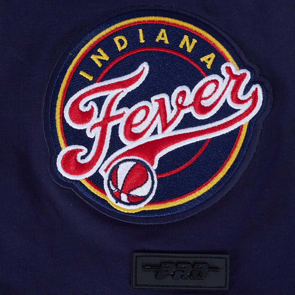 WNBA INDIANA FEVER CLASSIC CHENILLE MEN'S DOUBLE KNIT PULLOVER HOODIE (MIDNIGHT NAVY) - Image 5