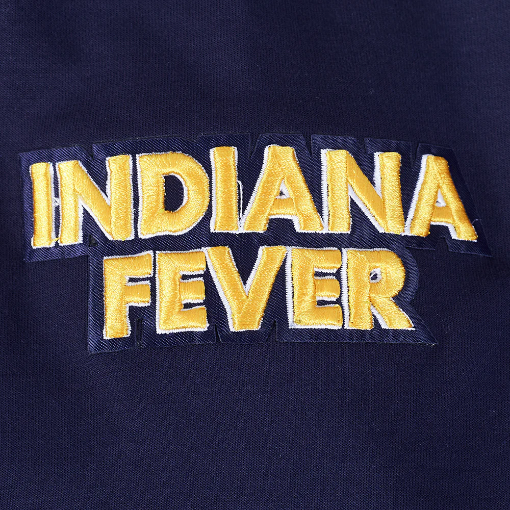 WNBA INDIANA FEVER CLASSIC CHENILLE MEN'S DOUBLE KNIT PULLOVER HOODIE (MIDNIGHT NAVY) - Image 6