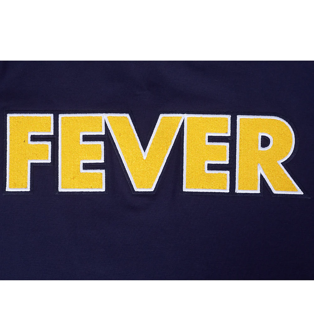 WNBA INDIANA FEVER CLASSIC CHENILLE MEN'S DOUBLE KNIT PULLOVER HOODIE (MIDNIGHT NAVY) - Image 8