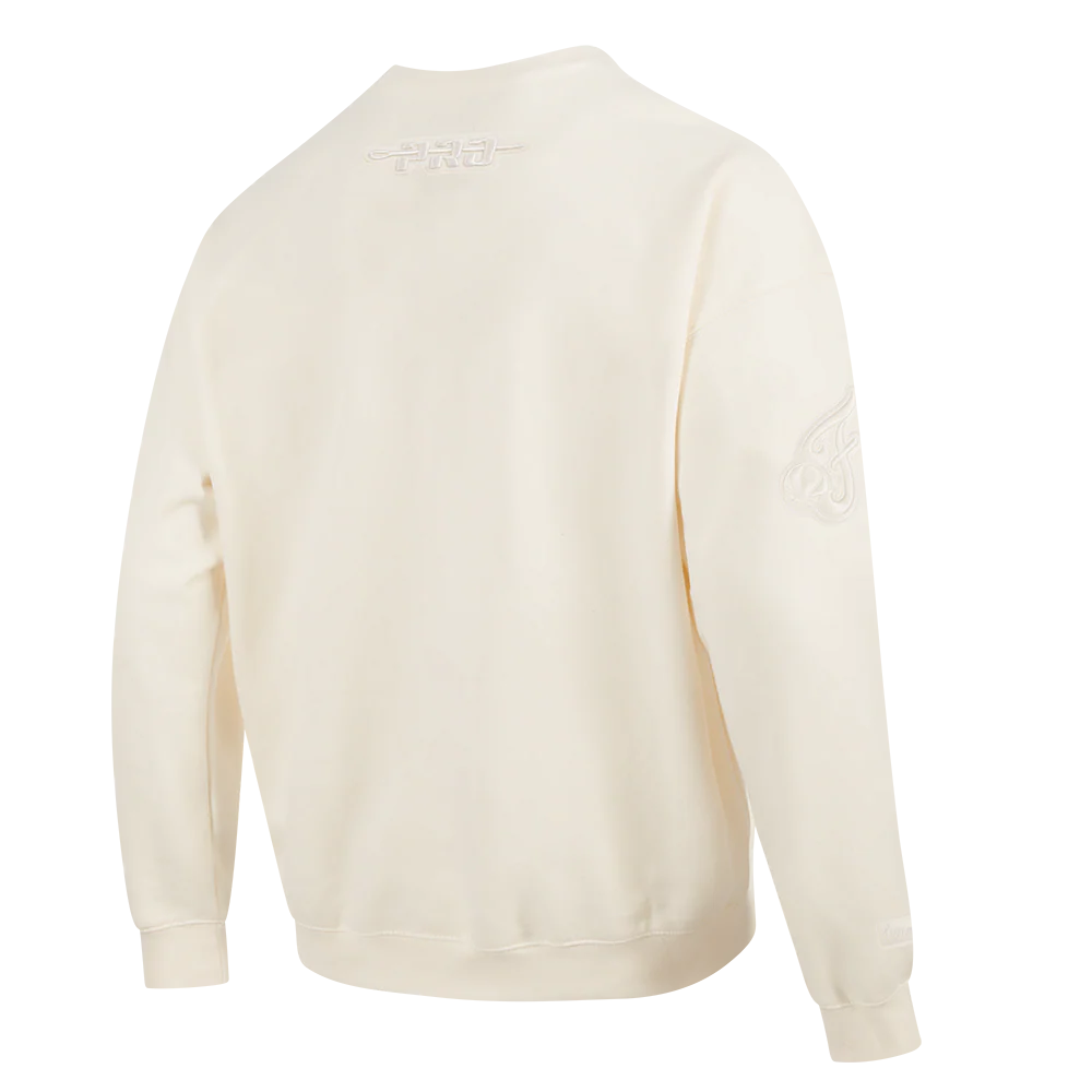 WNBA INDIANA FEVER NEUTRAL MEN'S DROP SHOULDER FLC CREWNECK (EGGSHELL) - Image 4