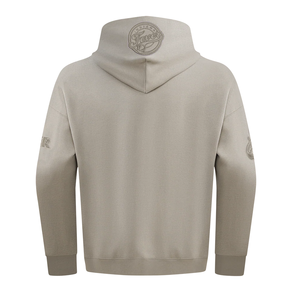 WNBA INDIANA FEVER NEUTRAL MEN'S DROP SHOULDER FLEECE PULLOVER HOODIE (TAUPE) - Image 5