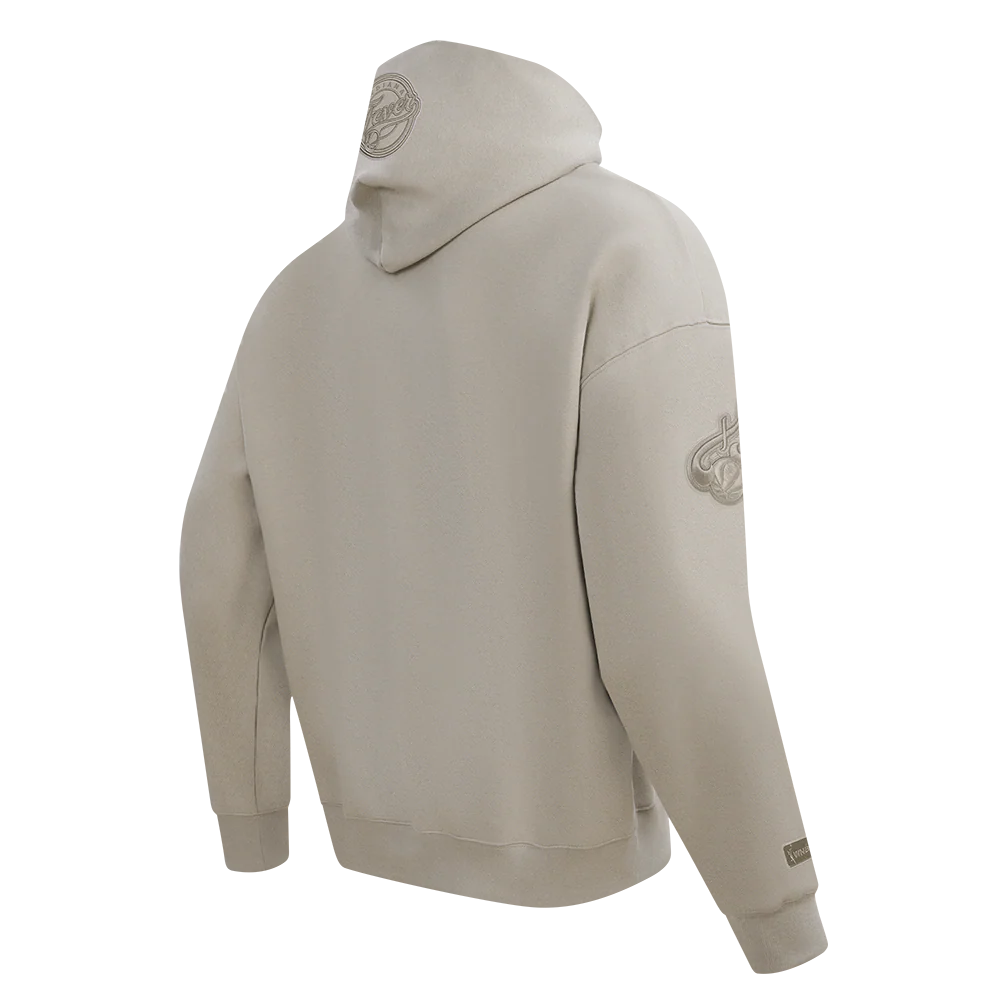 WNBA INDIANA FEVER NEUTRAL MEN'S DROP SHOULDER FLEECE PULLOVER HOODIE (TAUPE) - Image 6