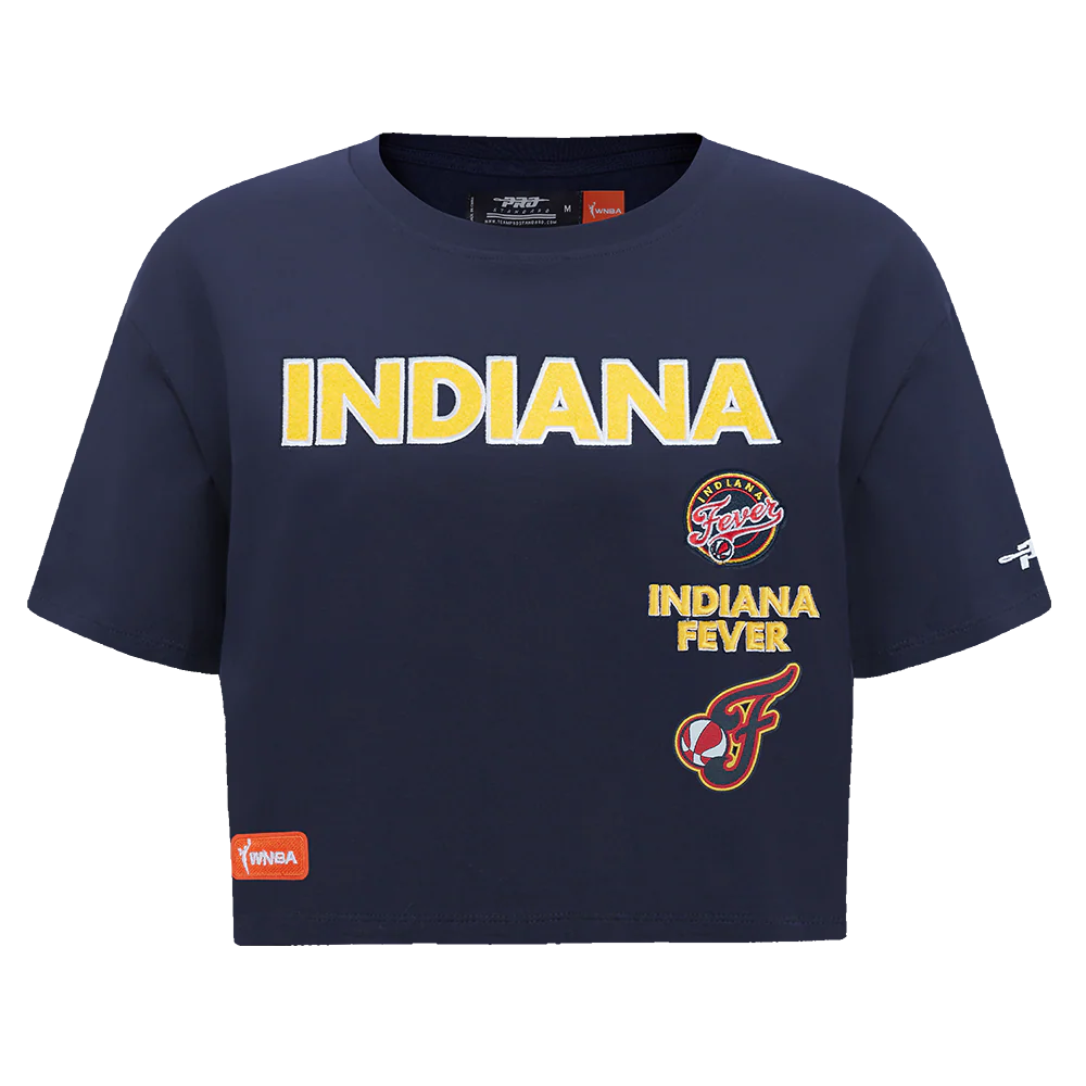WNBA INDIANA FEVER RETRO CLASSICS WOMEN'S SINGLE JERSEY BOXY TEE (MIDNIGHT NAVY)