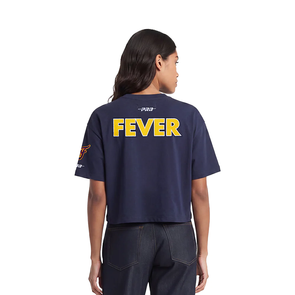 WNBA INDIANA FEVER CLASSIC ESSENTIALS WOMEN'S SINGLE JERSEY BOXY TEE (MIDNIGHT NAVY) - Image 2