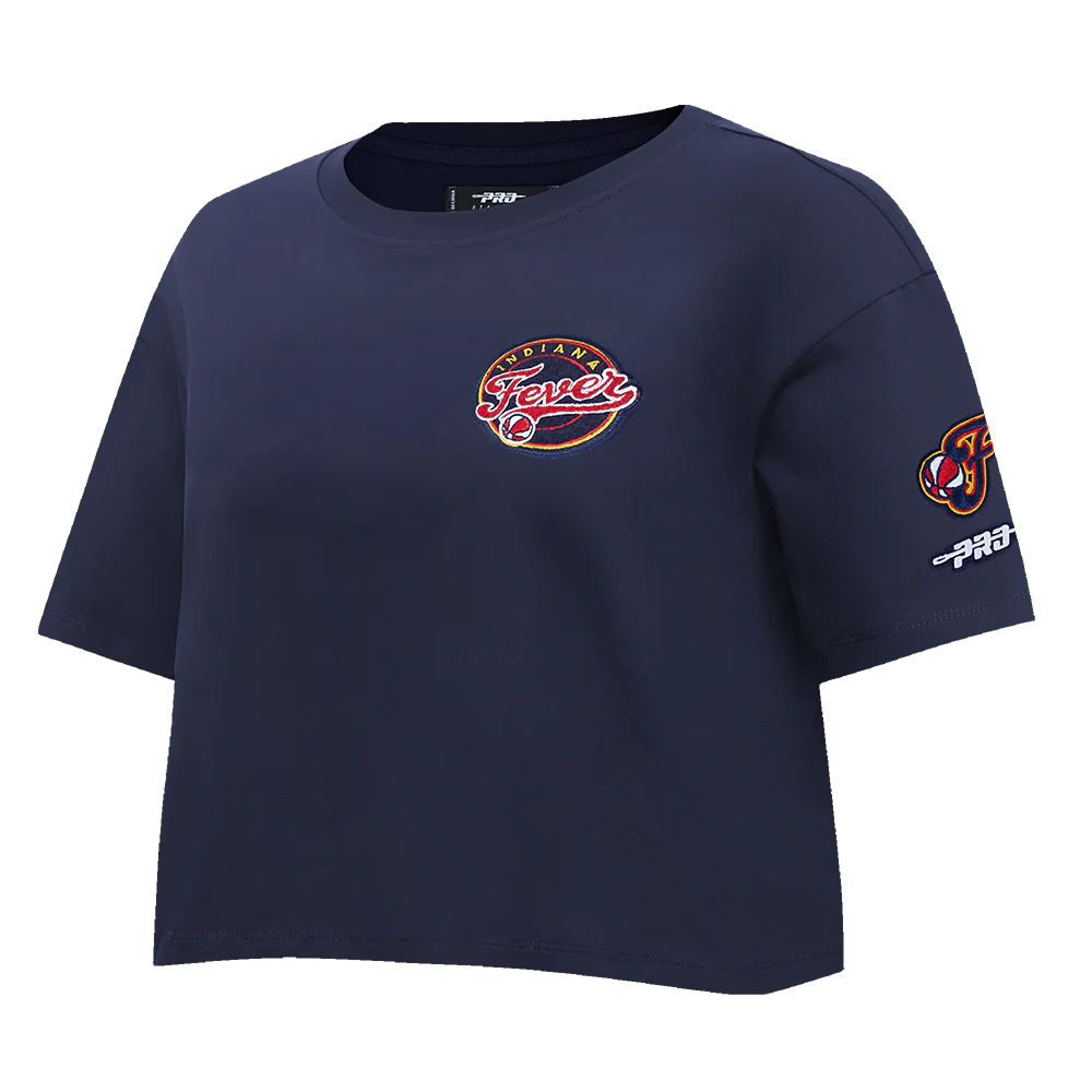 WNBA INDIANA FEVER CLASSIC ESSENTIALS WOMEN'S SINGLE JERSEY BOXY TEE (MIDNIGHT NAVY) - Image 4