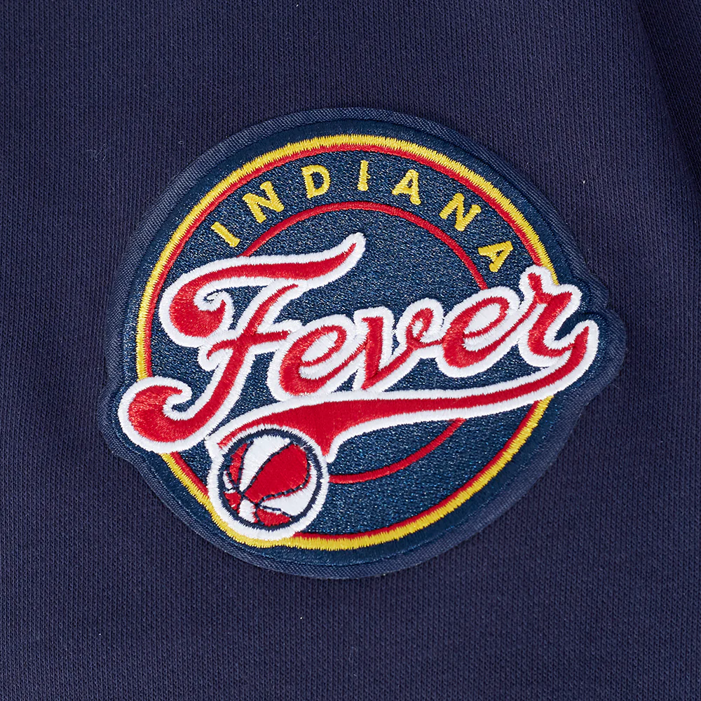 WNBA INDIANA FEVER CITY RANSOM WOMEN'S RIB FLEECE CROPPED PULLOVER HOODIE (MIDNIGHT NAVY/RED/MIDNIGHT NAVY) - Image 8