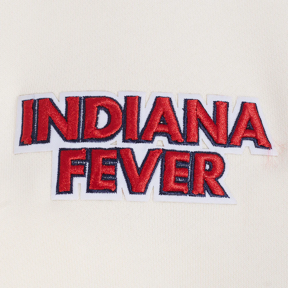 WNBA INDIANA FEVER RETRO CLASSICS WOMEN'S RIB FLC CROPPED PO HOODIE (EGGSHELL/ MIDNIGHT NAVY) - Image 7